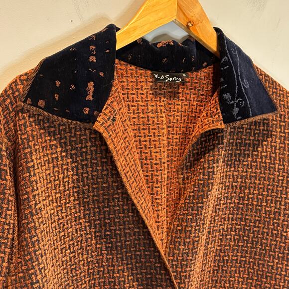 Vintage K.D. Spring Textured One Button Blazer Jacket - size Small - Picture 2 of 7